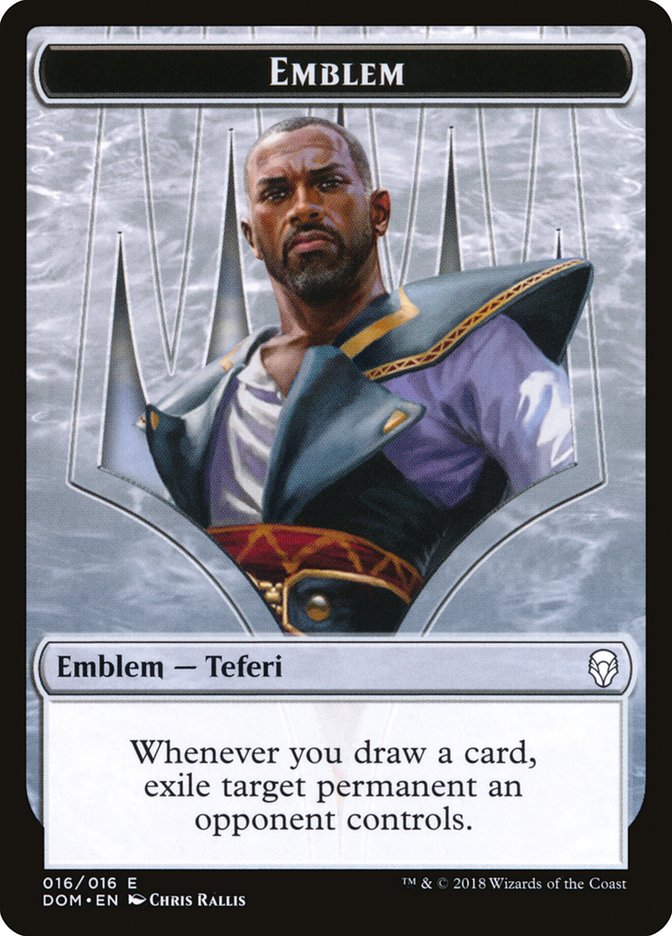 Teferi, Hero of Dominaria Emblem [Dominaria Tokens] | Chromatic Games