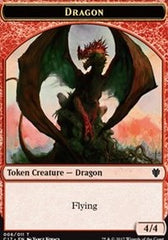 Dragon (006) // Gold Double-Sided Token [Commander 2017 Tokens] | Chromatic Games