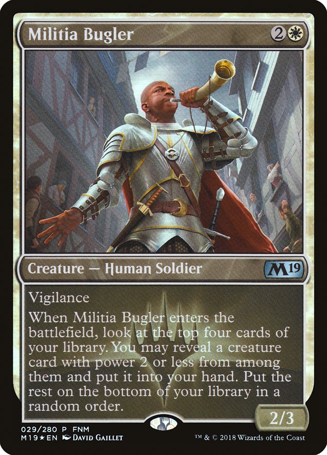 Militia Bugler (FNM) [Core Set 2019 Promos] | Chromatic Games