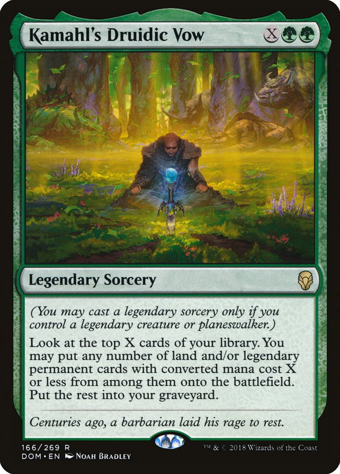 Kamahl's Druidic Vow [Dominaria] | Chromatic Games