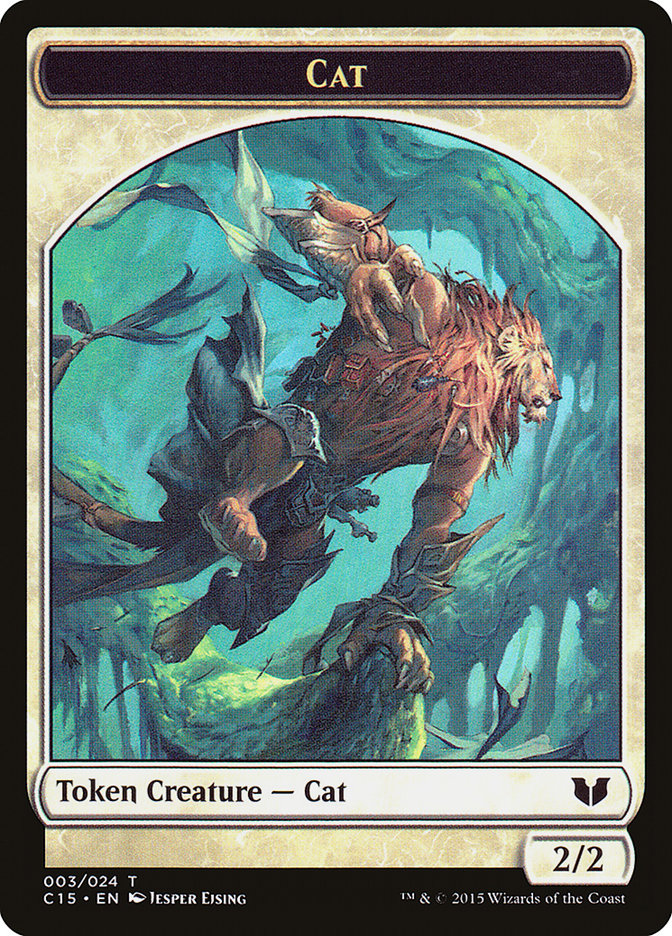 Cat // Zombie Double-Sided Token [Commander 2015 Tokens] | Chromatic Games