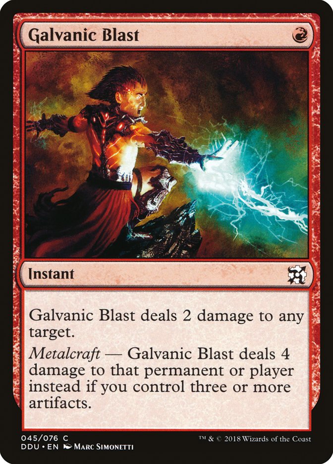 Galvanic Blast [Duel Decks: Elves vs. Inventors] | Chromatic Games