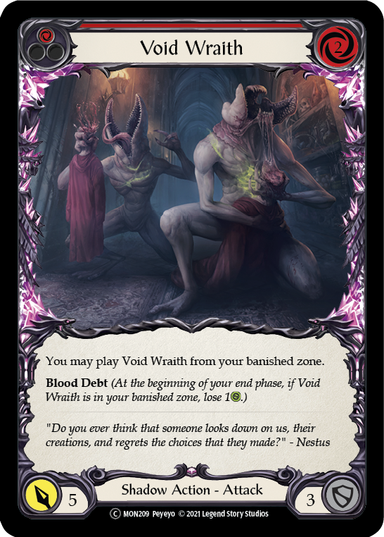 Void Wraith (Red) [U-MON209-RF] (Monarch Unlimited)  Unlimited Rainbow Foil | Chromatic Games