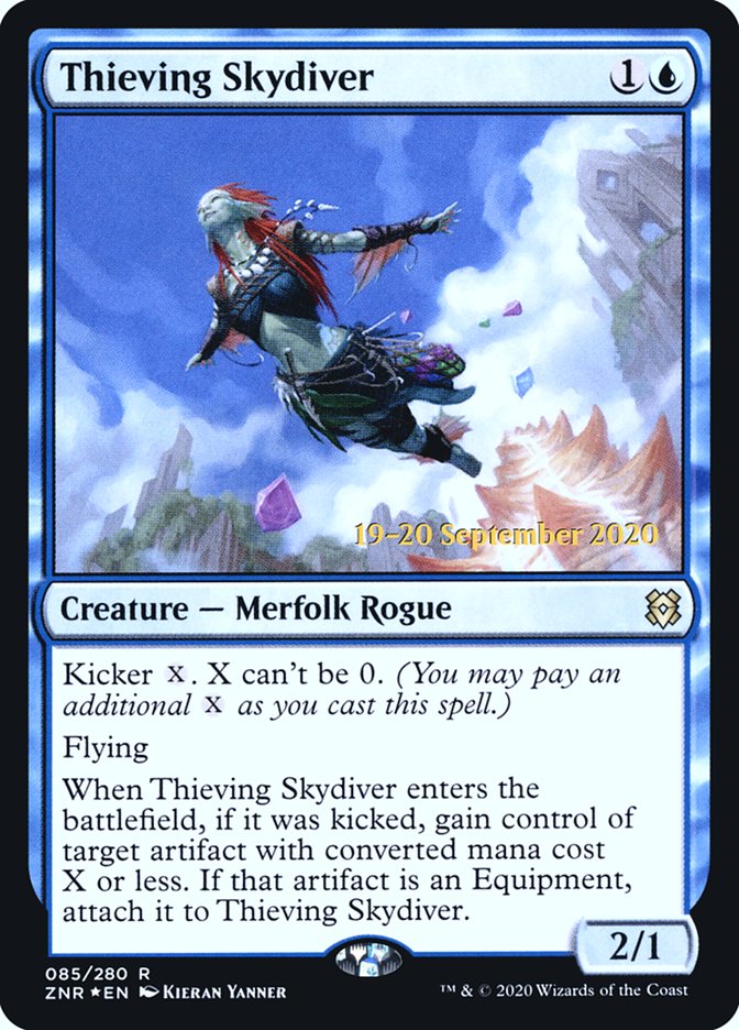 Thieving Skydiver [Zendikar Rising Prerelease Promos] | Chromatic Games