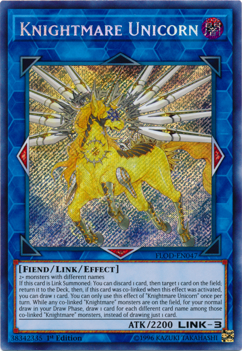 Knightmare Unicorn [FLOD-EN047] Secret Rare | Chromatic Games