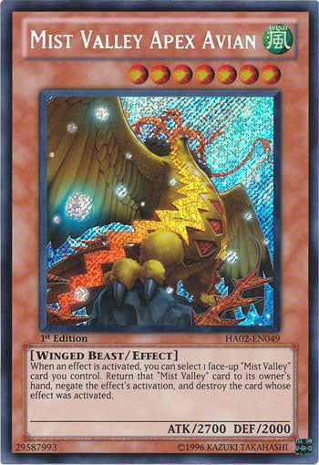 Mist Valley Apex Avian [HA02-EN049] Secret Rare | Chromatic Games