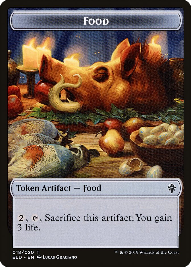 Bear // Food (18) Double-Sided Token [Throne of Eldraine Tokens] | Chromatic Games