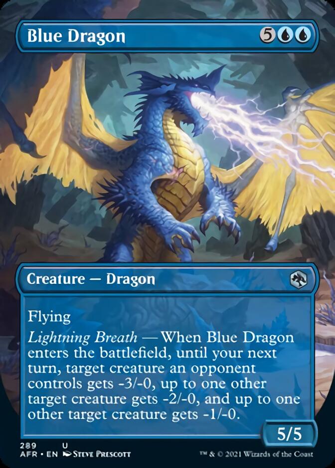 Blue Dragon (Borderless Alternate Art) [Dungeons & Dragons: Adventures in the Forgotten Realms] | Chromatic Games