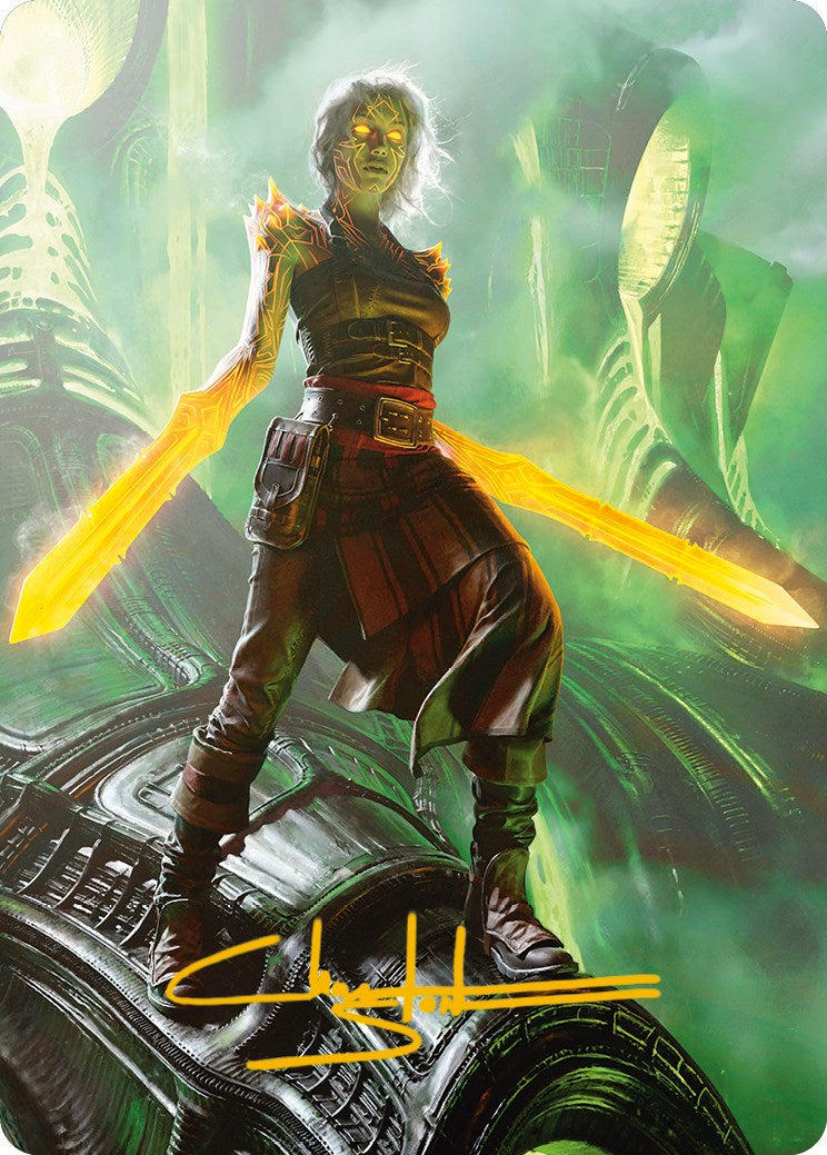 Nahiri, the Unforgiving Art Card (Gold-Stamped Signature) [Phyrexia: All Will Be One Art Series] | Chromatic Games