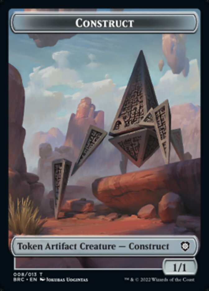 Construct (008) // Phyrexian Myr Double-Sided Token [The Brothers' War Commander Tokens] | Chromatic Games