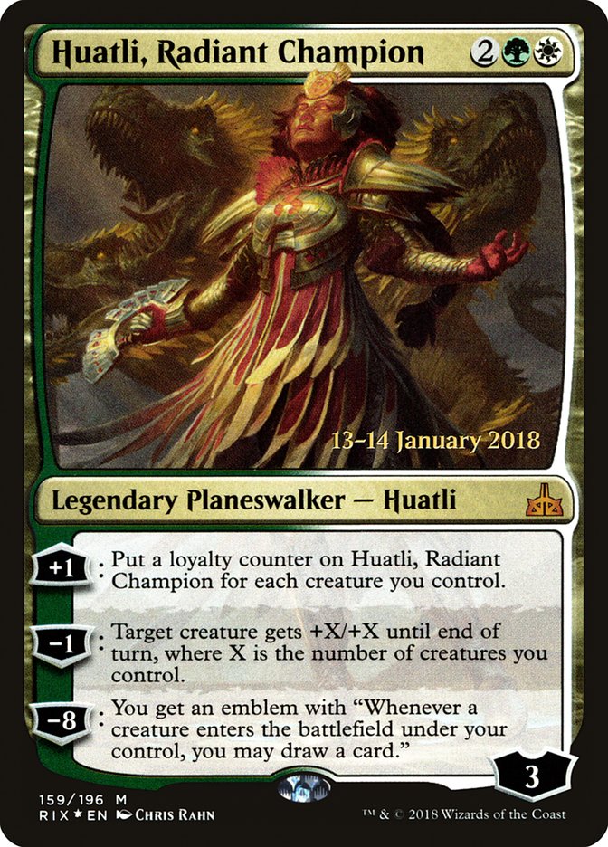 Huatli, Radiant Champion [Rivals of Ixalan Prerelease Promos] | Chromatic Games