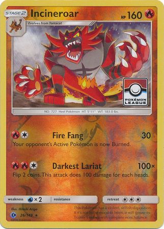 Incineroar (League Promo) [League & Championship Cards] | Chromatic Games