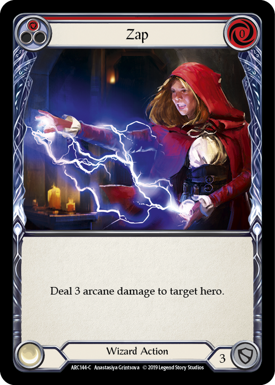 Zap (Red) [ARC144-C] (Arcane Rising)  1st Edition Rainbow Foil | Chromatic Games