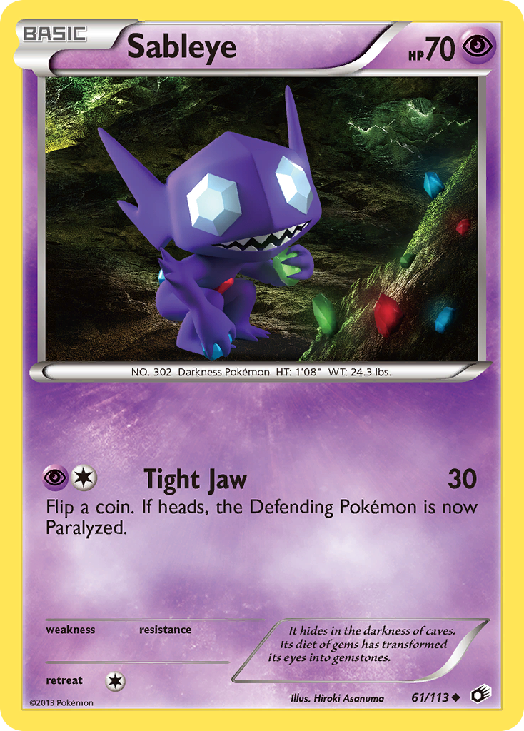 Sableye (61/113) [Black & White: Legendary Treasures] | Chromatic Games