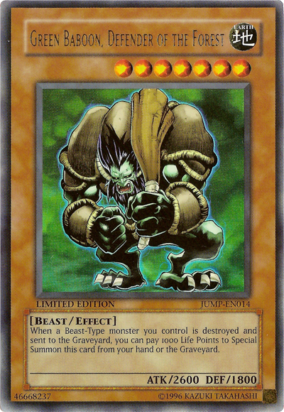 Green Baboon, Defender of the Forest [JUMP-EN014] Ultra Rare | Chromatic Games