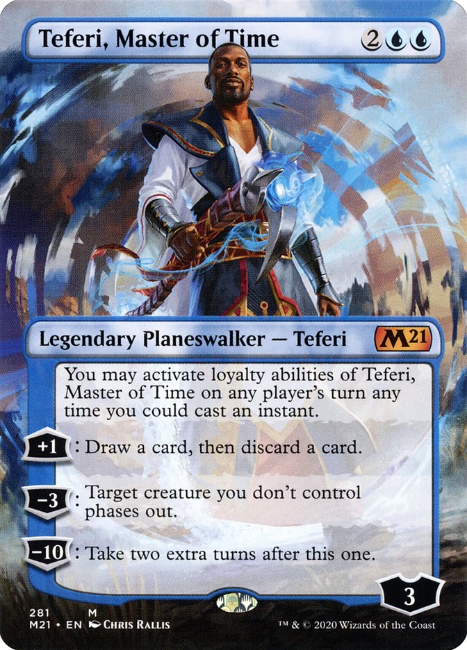 Teferi, Master of Time (Borderless) [Core Set 2021] | Chromatic Games