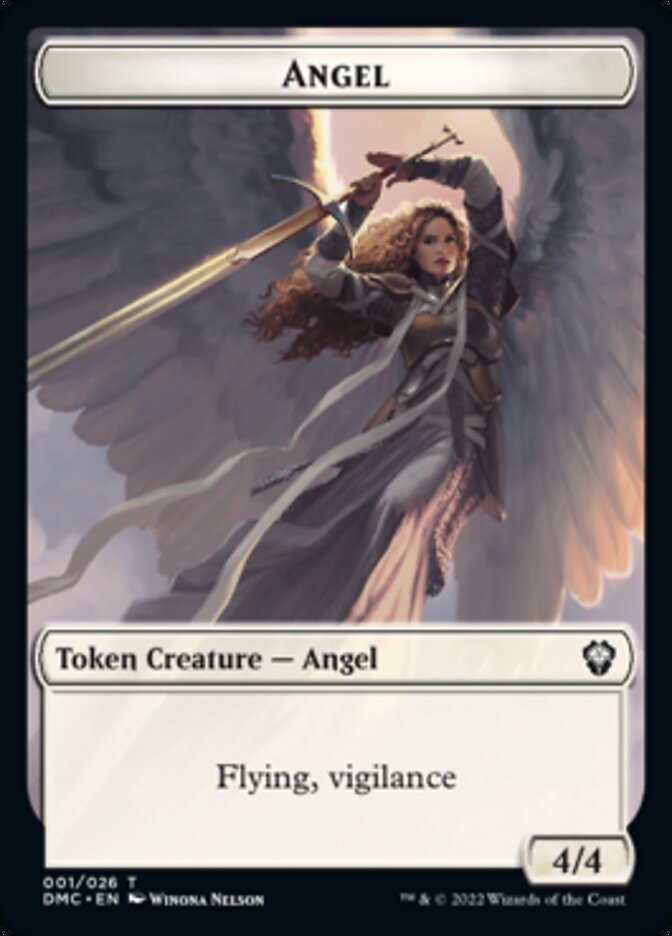 Soldier // Angel Double-Sided Token [Dominaria United Tokens] | Chromatic Games