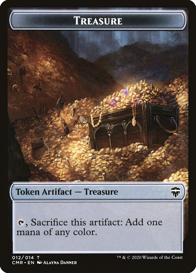 Copy (013) // Treasure Double-Sided Token [Commander Legends Tokens] | Chromatic Games