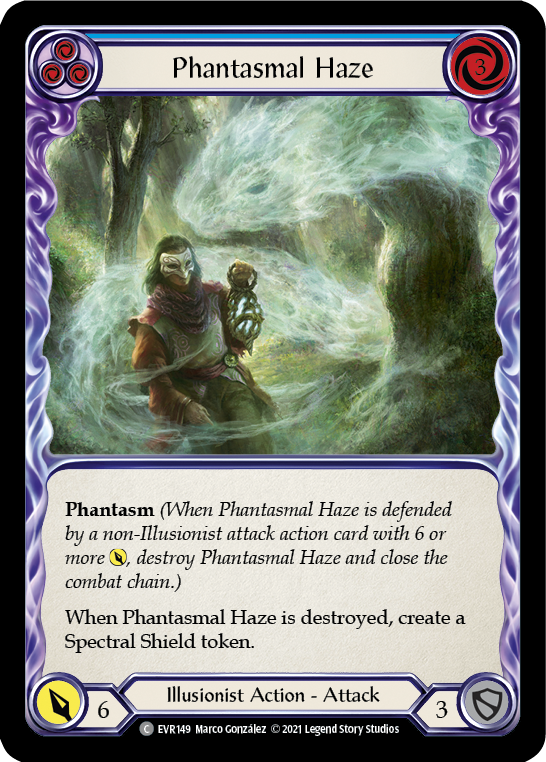 Phantasmal Haze (Blue) [EVR149] (Everfest)  1st Edition Rainbow Foil | Chromatic Games