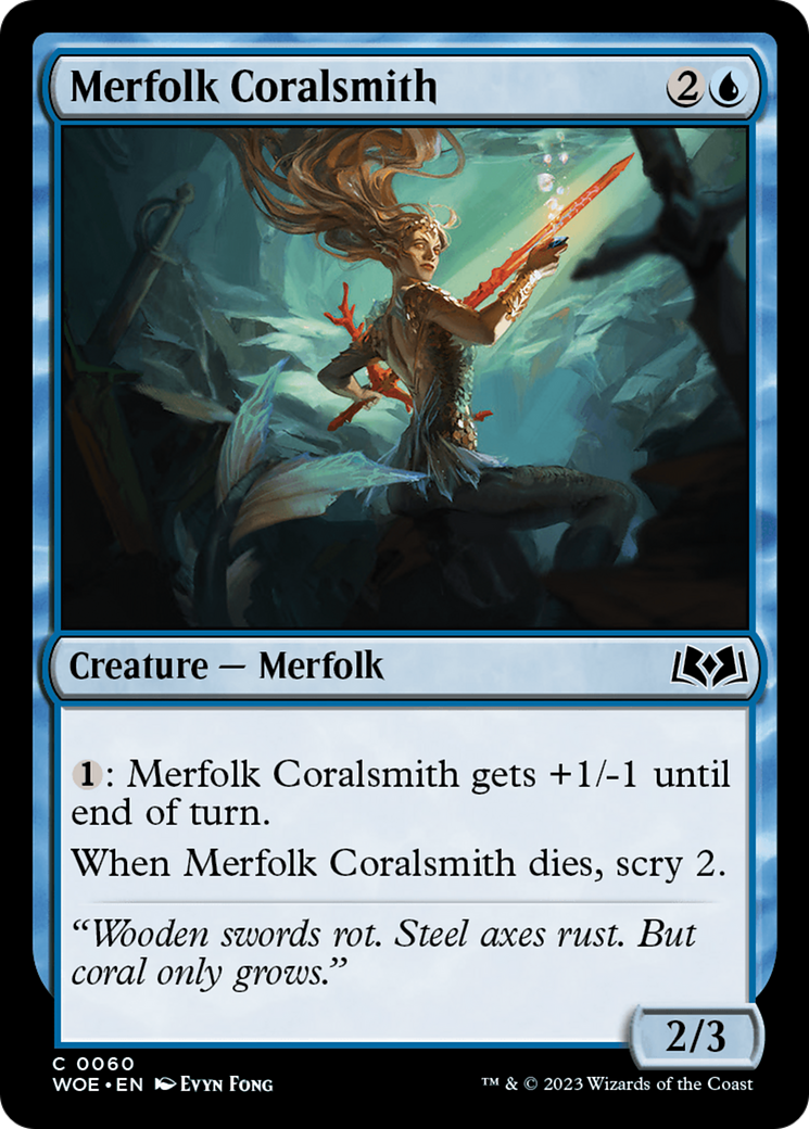 Merfolk Coralsmith [Wilds of Eldraine] | Chromatic Games