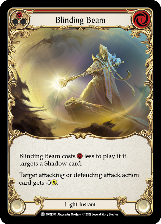 Blinding Beam (Red) [MON084-RF] (Monarch)  1st Edition Rainbow Foil | Chromatic Games