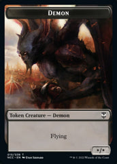 Demon // Copy Double-Sided Token [Streets of New Capenna Commander Tokens] | Chromatic Games