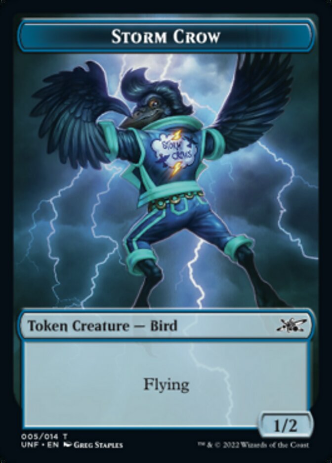 Storm Crow Token [Unfinity Tokens] | Chromatic Games