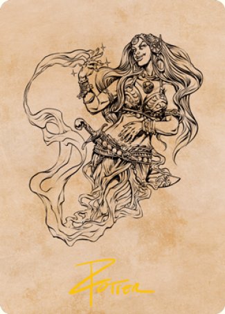 Djinni Windseer (Showcase) Art Card (Gold-Stamped Signature) [Dungeons & Dragons: Adventures in the Forgotten Realms Art Series] | Chromatic Games