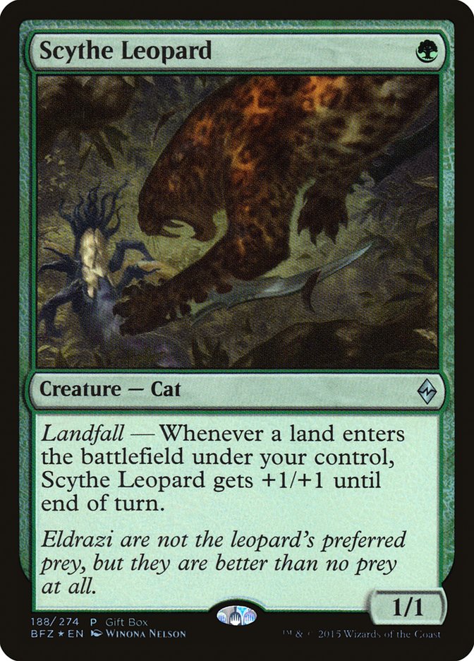 Scythe Leopard (Gift Box) [Battle for Zendikar Promos] | Chromatic Games