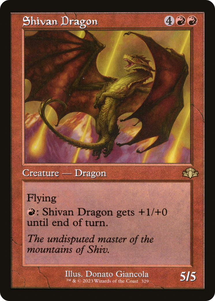 Shivan Dragon (Retro) [Dominaria Remastered] | Chromatic Games