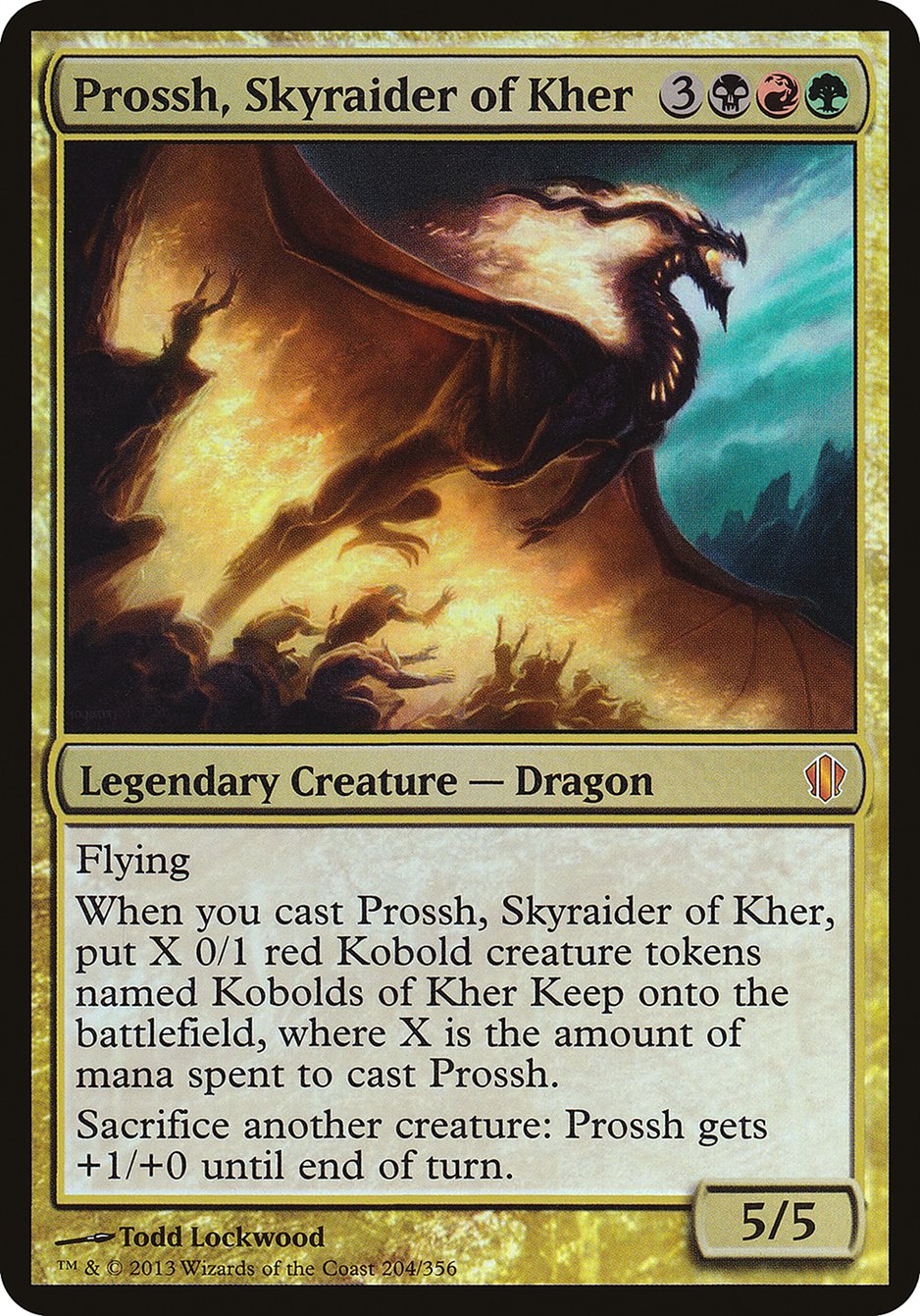 Prossh, Skyraider of Kher (Oversized) [Commander 2013 Oversized] | Chromatic Games