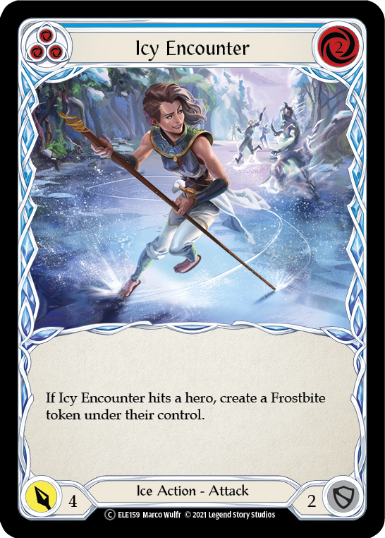 Icy Encounter (Blue) [U-ELE159] (Tales of Aria Unlimited)  Unlimited Rainbow Foil | Chromatic Games