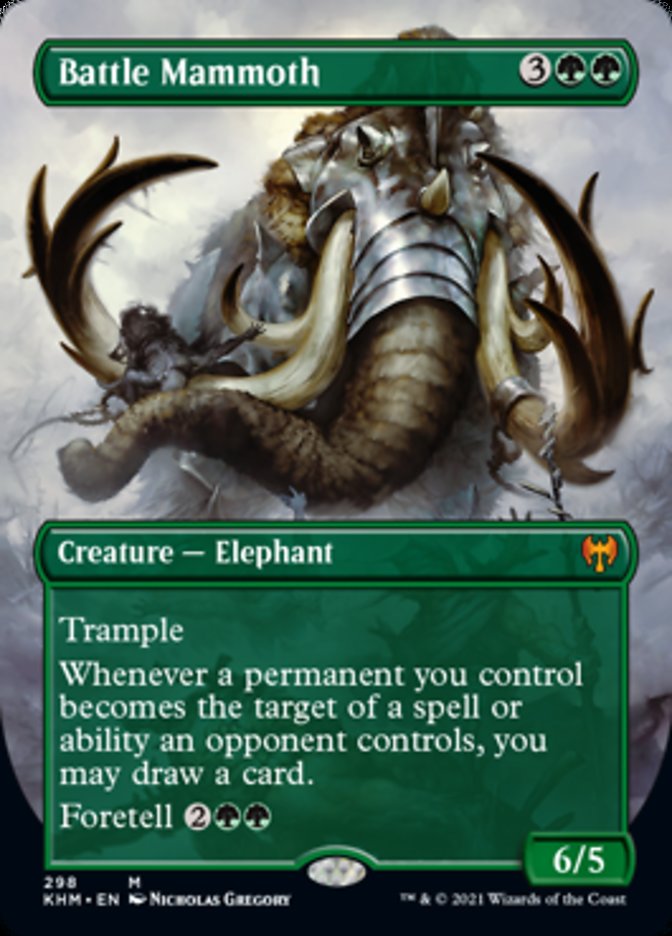 Battle Mammoth (Borderless Alternate Art) [Kaldheim] | Chromatic Games