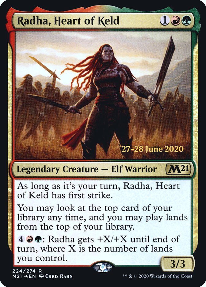 Radha, Heart of Keld [Core Set 2021 Prerelease Promos] | Chromatic Games