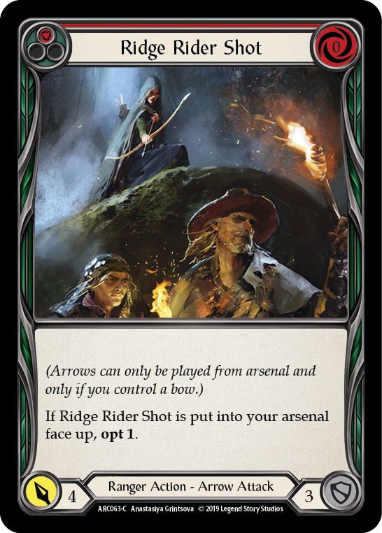 Ridge Rider Shot (Red) [ARC063-C] (Arcane Rising)  1st Edition Rainbow Foil | Chromatic Games