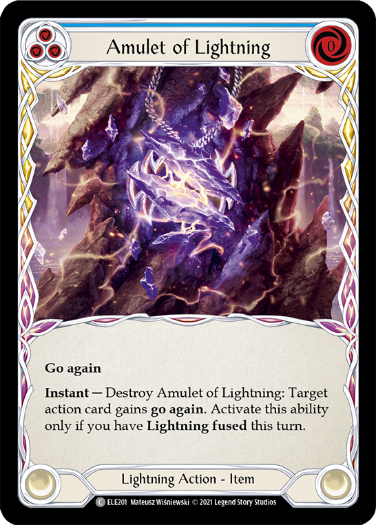 Amulet of Lightning [ELE201] (Tales of Aria)  1st Edition Normal | Chromatic Games