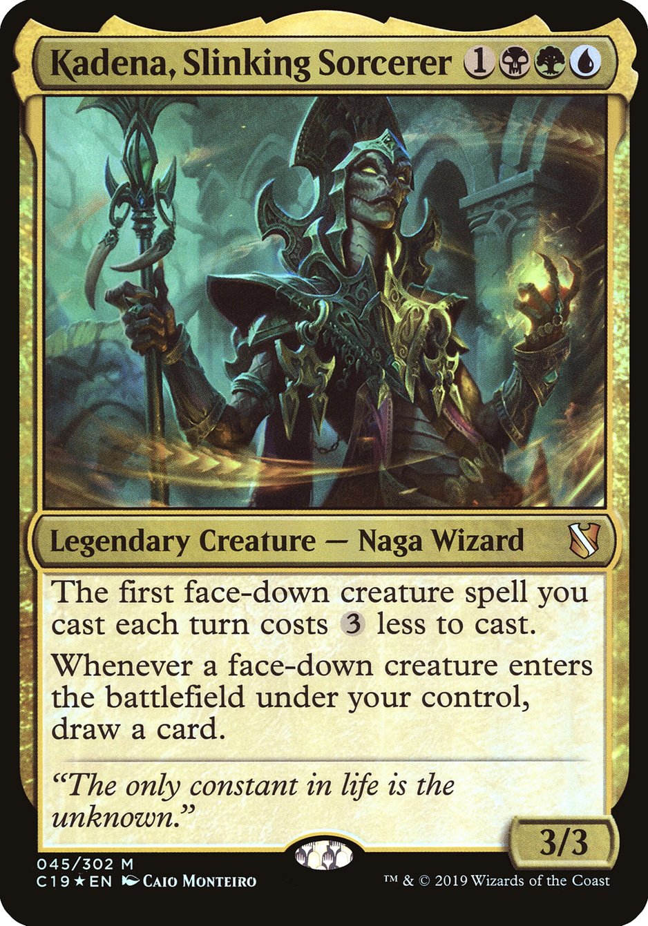 Kadena, Slinking Sorcerer (Oversized) [Commander 2019 Oversized] | Chromatic Games