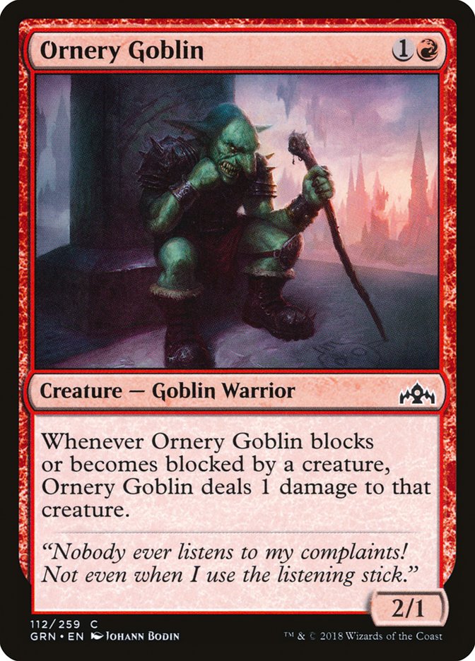 Ornery Goblin [Guilds of Ravnica] | Chromatic Games