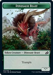 Dinosaur Beast // Human Soldier (004) Double-Sided Token [Ikoria: Lair of Behemoths Tokens] | Chromatic Games