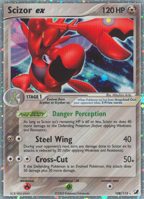 Scizor ex (108/115) [EX: Unseen Forces] | Chromatic Games