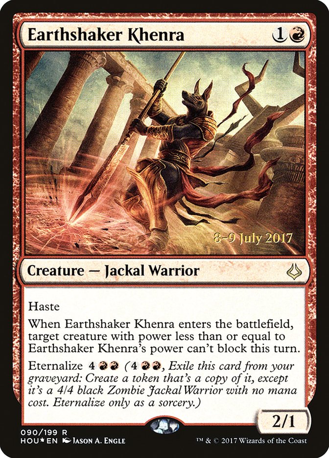 Earthshaker Khenra [Hour of Devastation Prerelease Promos] | Chromatic Games