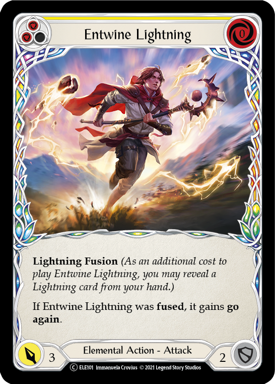 Entwine Lightning (Yellow) [U-ELE101] (Tales of Aria Unlimited)  Unlimited Rainbow Foil | Chromatic Games