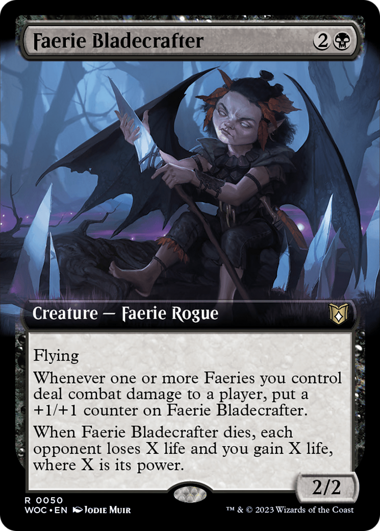 Faerie Bladecrafter (Extended Art) [Wilds of Eldraine Commander] | Chromatic Games