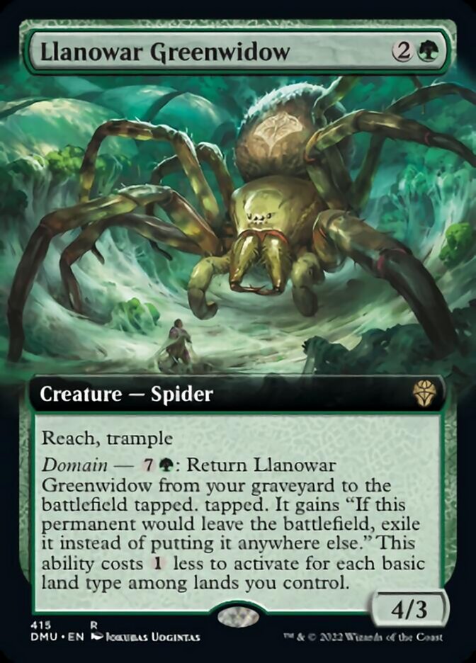 Llanowar Greenwidow (Extended Art) [Dominaria United] | Chromatic Games