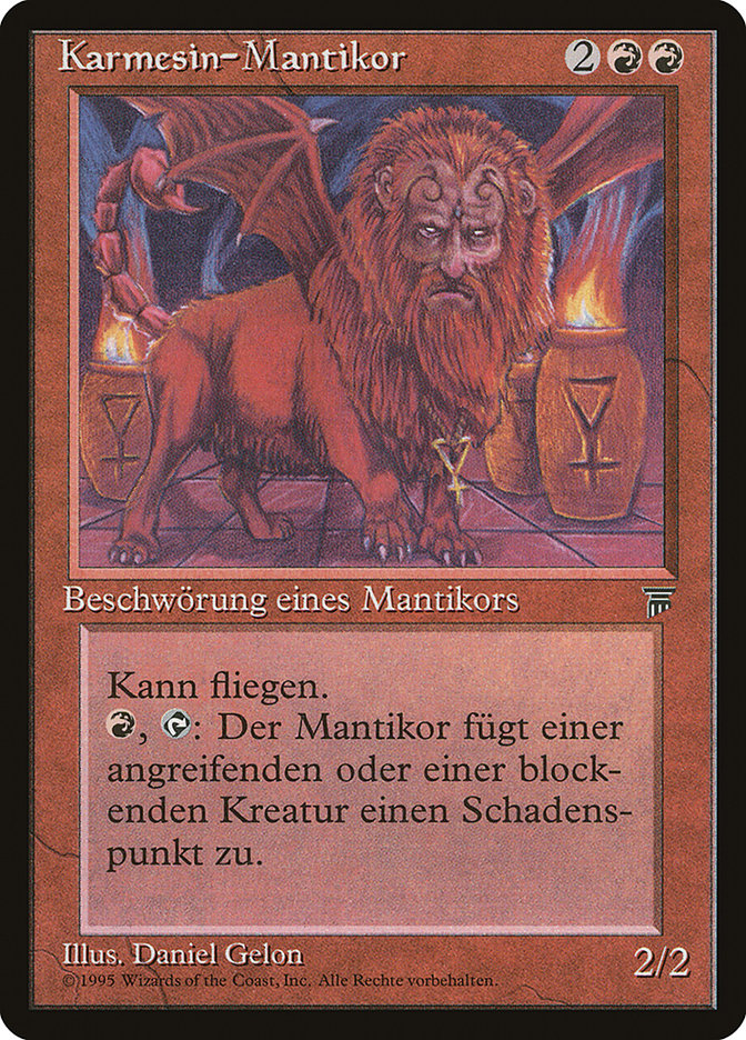 Crimson Manticore (German) - "Karmesin-Mantikor" [Renaissance] | Chromatic Games