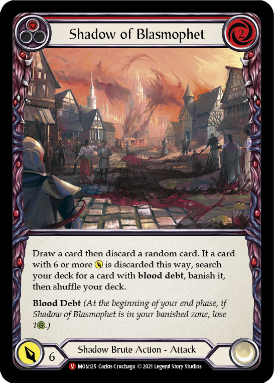 Shadow of Blasmophet [MON125-RF] (Monarch)  1st Edition Rainbow Foil | Chromatic Games