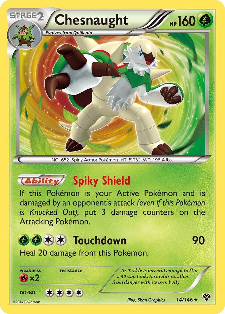 Chesnaught (XY Base Set Cosmos Holo) [Blister Exclusives] | Chromatic Games