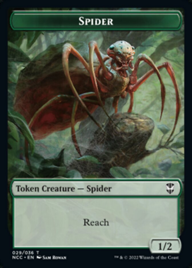 Treefolk // Spider Double-Sided Token [Streets of New Capenna Commander Tokens] | Chromatic Games