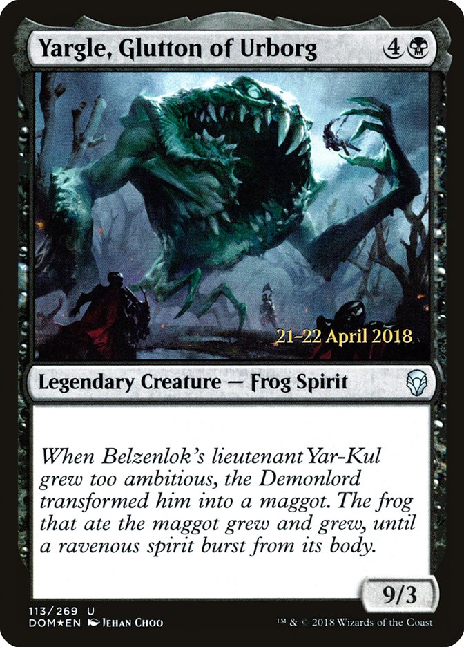 Yargle, Glutton of Urborg [Dominaria Prerelease Promos] | Chromatic Games