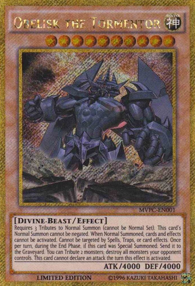 Obelisk the Tormentor [MVPC-EN001] Gold Secret Rare | Chromatic Games